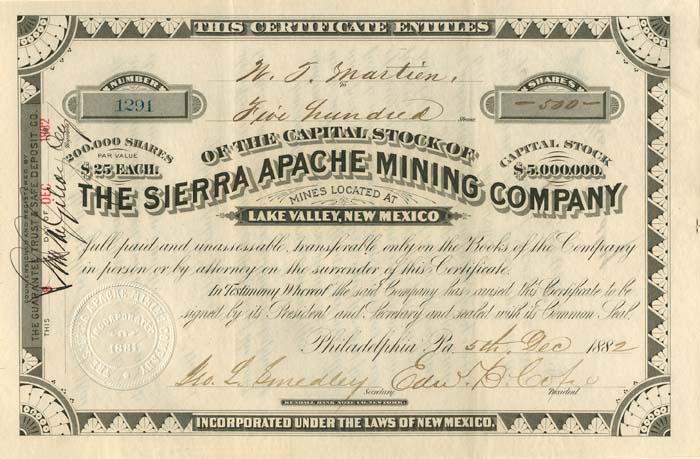 Sierra Apache Mining Co.